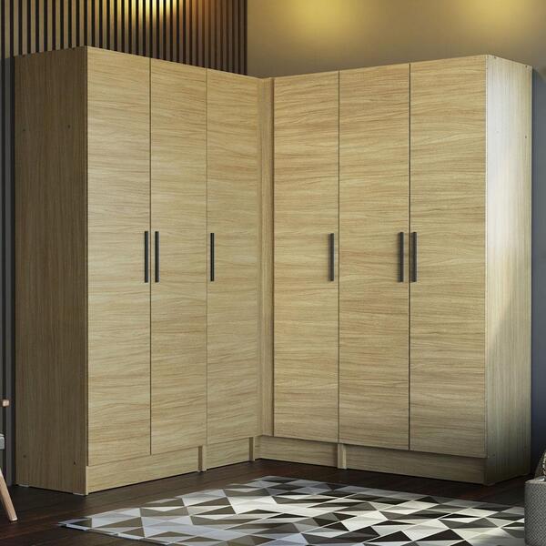 Guarda-roupa Modulado De Canto Madesa Nilo 341001 Com 4 Peças