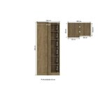 Guarda-roupa Modulado De Canto Reto 1 Porta Nogueira/branco