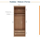 Guarda Roupa Modulado De Casal 10 Portas 5 Peças E 1 Cabeceir
