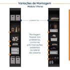 Guarda Roupa Modulado De Casal 10 Portas 5 Peças E 1 Cabeceir