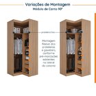 Guarda Roupa Modulado De Casal 12 Portas 6 Peças 1 Mesa De Ca