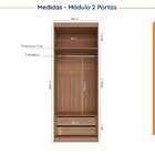 Guarda Roupa Modulado De Casal 12 Portas 6 Peças 1 Mesa De Ca