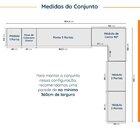 Guarda Roupa Modulado De Casal 12 Portas 6 Peças 1 Mesa De Ca