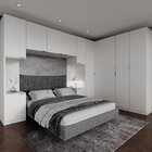 Guarda Roupa Modulado De Casal 12 Portas 6 Peças 2 Mesas De C