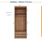 Guarda Roupa Modulado De Casal 12 Portas 6 Peças 2 Mesas De C