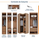 Guarda Roupa Modulado De Casal 12 Portas 6 Peças 2 Mesas De C