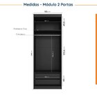 Guarda Roupa Modulado De Casal 12 Portas 6 Peças 2 Mesas De C