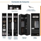 Guarda Roupa Modulado De Casal 12 Portas 6 Peças 2 Mesas De C