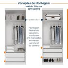 Guarda Roupa Modulado De Casal 12 Portas 6 Peças Espelho 2 Ca