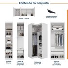 Guarda Roupa Modulado De Casal 12 Portas 6 Peças Hera Cabecas