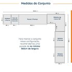 Guarda Roupa Modulado De Casal 12 Portas 6 Peças Hera Cabecas