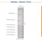 Guarda Roupa Modulado De Casal 12 Portas 6 Peças Hera Cabecas