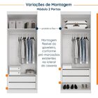 Guarda Roupa Modulado De Casal 12 Portas 6 Peças Hera Cabecas