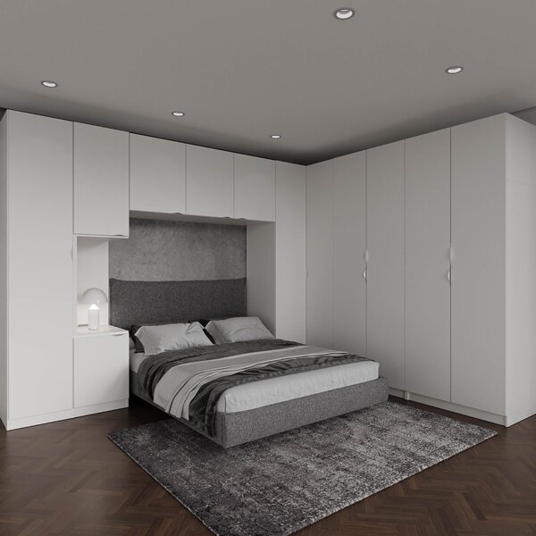 Guarda Roupa Modulado De Casal 12 Portas 6 Peças Hera Cabecas