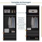 Guarda Roupa Modulado De Casal Com Espelho 12 Portas E 2 Cabe