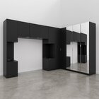 Guarda Roupa Modulado De Casal Com Espelho 12 Portas E 2 Cabe