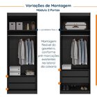 Guarda Roupa Modulado De Casal Com Espelho 12 Portas E 2 Cabe