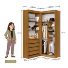 Guarda-roupa Modulado Dormitório Casal Canto Com 4 Portas Ver