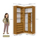 Guarda-roupa Modulado Dormitório Casal Canto Com 4 Portas Ver