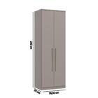 Guarda Roupa Modulado Elegance 2 Portas 78,5cm Cinza