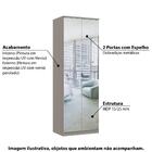 Guarda Roupa Modulado Elegance C/2 Portas E Espelho 78,5 Cm