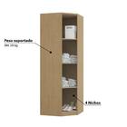 Guarda Roupa Modulado Elegance Canto 1 Porta E Espelho-carva