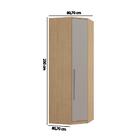 Guarda Roupa Modulado Elegance Canto C/1 Porta-carvalho/cinz