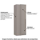 Guarda Roupa Modulado Elegance Canto Reto 1 Porta Cinza