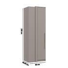 Guarda Roupa Modulado Elegance Canto Reto 1 Porta Cinza