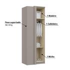 Guarda Roupa Modulado Elegance Canto Reto 1 Porta-cinza/carv