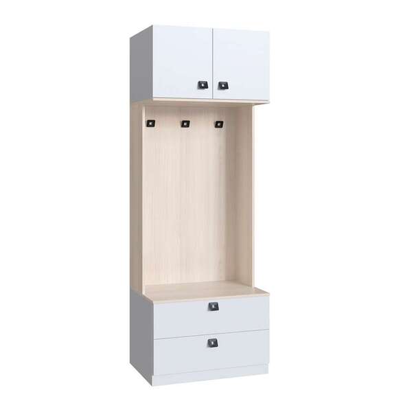 Guarda-roupa Modulado Free I 2 Pt 2 Gv Branco E Nature