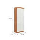 Guarda-roupa Modulado Gênova 2 Pt 2 Gv Freijó Wood E Off White