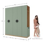 Guarda Roupa Modulado Infantil 3 Peças 2 Gavetas Joy Kids Cab