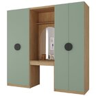 Guarda-roupa Modulado Infantil 3 Peças 4 Portas Com Espelho E