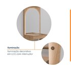 Guarda-roupa Modulado Infantil 3 Peças 4 Portas Com Espelho E