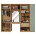 Guarda-roupa Modulado Infantil 4 Peças 6 Portas Espelho E Led