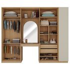 Guarda-roupa Modulado Infantil 4 Peças 6 Portas Espelho E Led