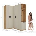 Guarda Roupa Modulado Infantil De Canto 6 Portas 2 Gavetas Jo