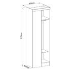 Guarda Roupa Modulado Infinity Canto Reto Com 1 Porta - Branc