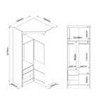 Guarda Roupa Modulado Infinity De Canto Com 2 Portas - Branco