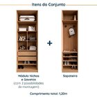 Guarda Roupa Modulado Joy 2 Peças Com Gaveteiro E Sapateira C