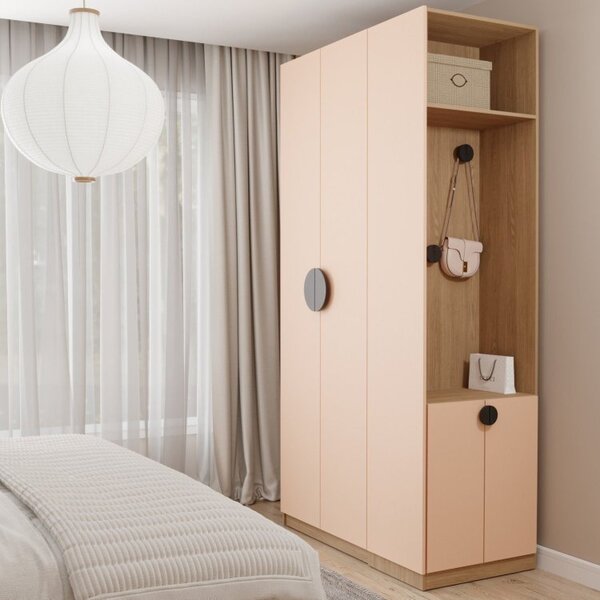 Guarda Roupa Modulado Joy 2 Peças Com Gaveteiro E Sapateira C