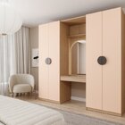 Guarda Roupa Modulado Joy 3 Peças Cabideiro Com Nichos Gaveta