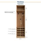 Guarda-roupa Modulado Joy 3 Peças Canto, Nicho Com 2 Gavetas