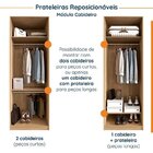 Guarda Roupa Modulado Joy 4 Peças Com Cabideiro Penteadeira E