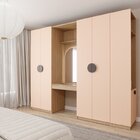 Guarda Roupa Modulado Joy 4 Peças Com Cabideiro Penteadeira E