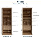 Guarda Roupa Modulado Joy 4 Peças Com Cabideiro Penteadeira E