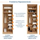 Guarda-roupa Modulado Joy Nichos Com Cabideiro Cabecasa Madei