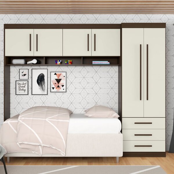 Guarda-roupa Modulado Juvenil 6 Portas 3 Gavetas Star Poliman