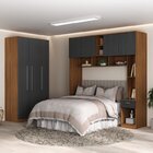 Guarda Roupa Modulado Lugano 8 Portas 3 Gavetas 3 Peças Yesca